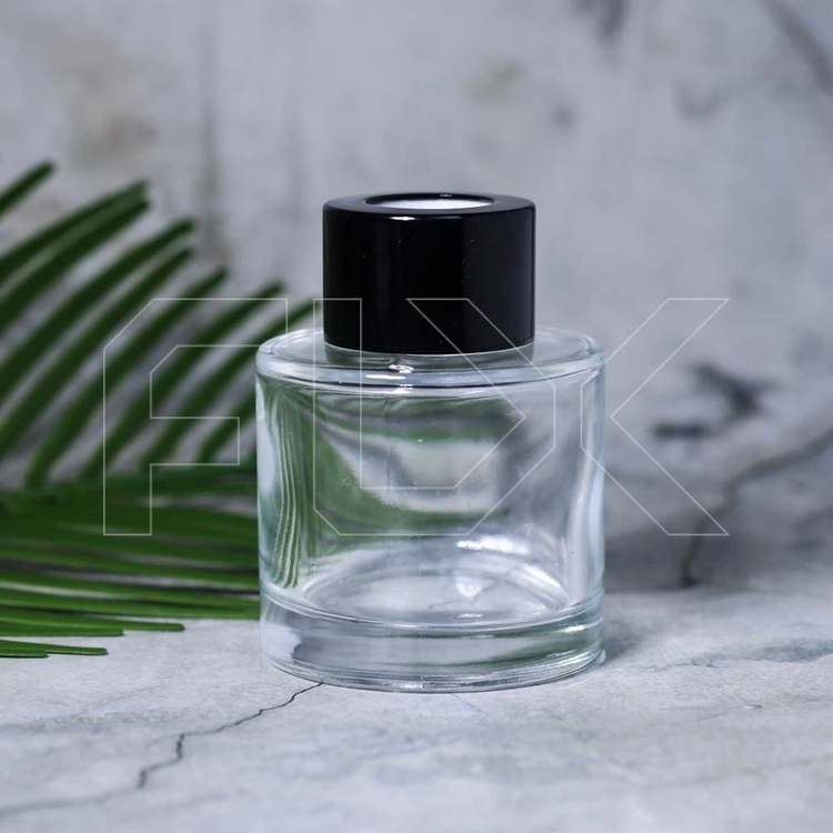 Флакон для аромадиффузора, 50мл, цилиндр (черный) 0_D001-50-BLACK
