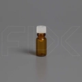 Фиолка 0.5 мл, коричневое стекло, белая крышка (кратно 100) 0_F001-0.5 BROWN