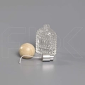 Атомайзер, 26мл, узорное стекло, светлая круглая крышка/дерево 0_S282-26 LIGHT