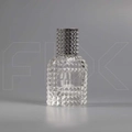 Атомайзер, 26мл, узорное стекло, серебристая крышка/пластик 0_S012-26 SILVER