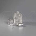 Атомайзер, 26мл, узорное стекло, серебристая крышка/пластик 0_S012-26 SILVER