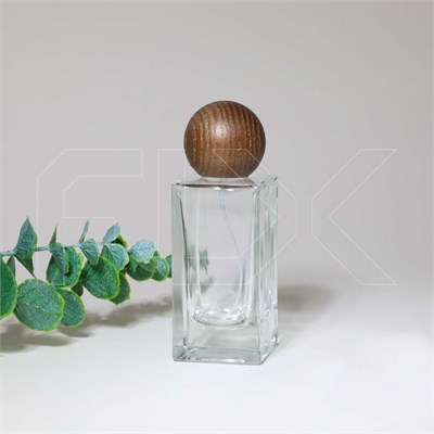 Атомайзер прямоугольный, 52мл, круглая крышка/дерево S121-52:AA - фото 10004