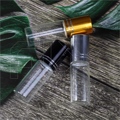Флакон-роллер 10мл, прозрачное стекло со стеклянным роликом (кратно 5) M101-10:EM - фото 10022