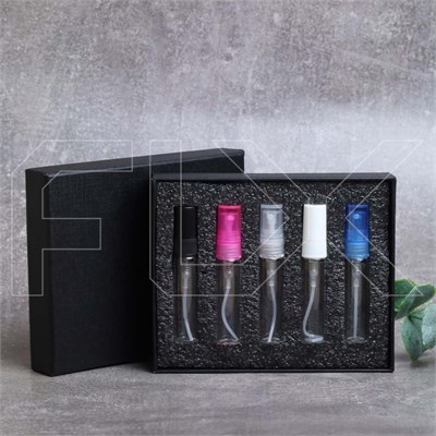 Коробочка с черной вкладкой для флаконов-карандашей 5 мл, черный 0_K015-135x110x30 (S001-5) BLACK - фото 18323