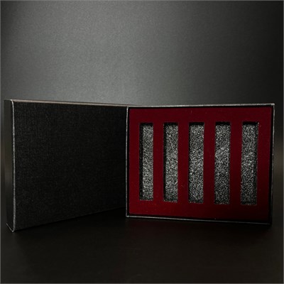 зак_Коробочка с красной бархатной вкладкой для флаконов-карандашей 5 мл, черный 0_K015-135x110x30 (S001-5) RED - фото 18331