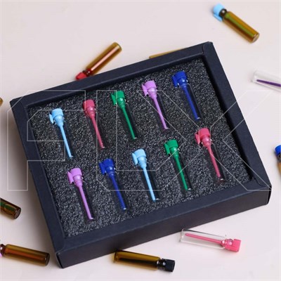 Акция_Парфюм-бокс с черной вкладкой для 10-ти фиолок на 1 мл, черный 0_K019-30x123x148 (F001) BLACK - фото 18409