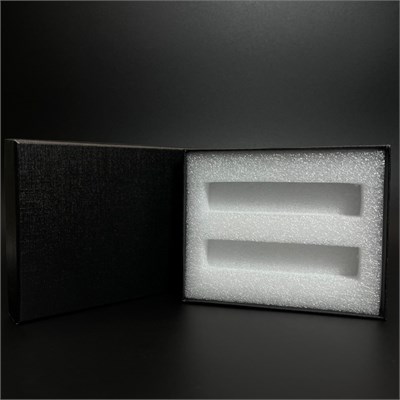 зак_Коробочка с белой вкладкой для помадок 10 мл, черный 0_K015-135x110x30 (P001-10) WHITE - фото 18495