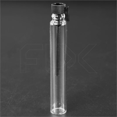 Фиолка, 3мл, прозрачное стекло, черная крышка (кратно 100) 0_F001-3 BLACK - фото 18499