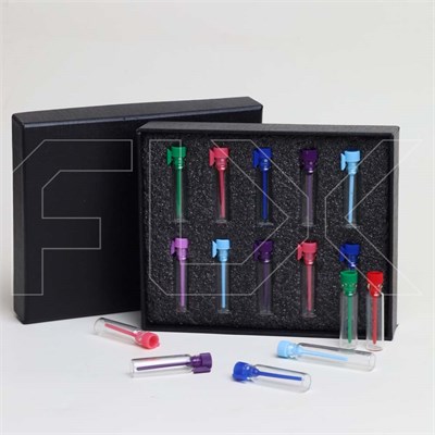 Коробочка с черной вкладкой для 10-ти фиолок на 1 мл, черный 0_K015-135x110x30 (F001)-BLACK - фото 18570