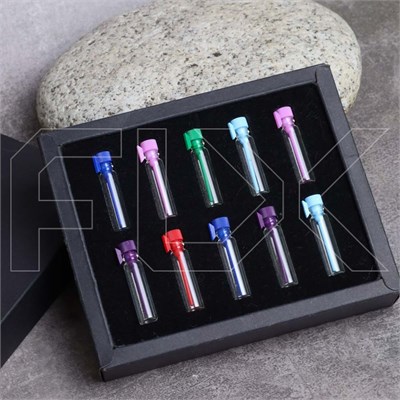 Акция_Парфюм-бокс с черной бархатной вкладкой для 10-ти фиолок на 1 мл, черный 0_K021-30x123x148 (F001) BLACK - фото 18611