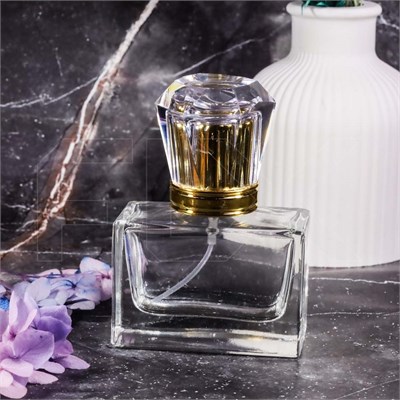 Атомайзер, стекло, 35мл, золотая крышка/акрил 0_S248-35 GOLD - фото 18633