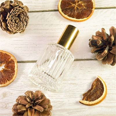 Атомайзер, 30мл, ребристый цилиндр, золотая крышка/металл 0_S332-30 GOLD - фото 18882