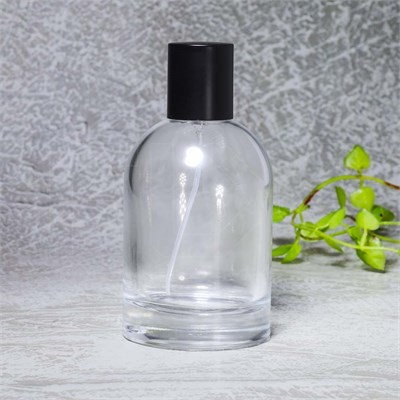 Атомайзер-защелка, прозрачное стекло, 100 мл, черная крышка/пластик 0_B024-100 BLACK - фото 19007