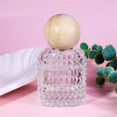 Атомайзер, 28мл, узорное стекло, светлая круглая крышка/дерево 0_S282-28 LIGHT - фото 19105