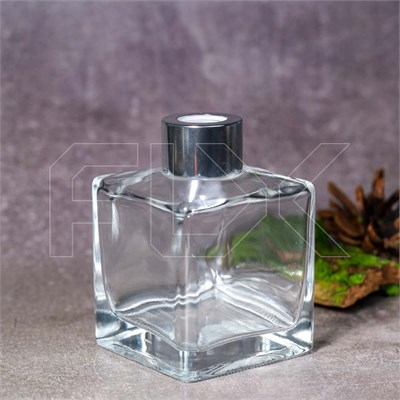 Флакон для аромадиффузора, 140мл, квадрат (серебристый) 0_D002-140-SILVER