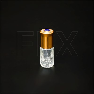 Флакон-роллер 3мл, стеклянный со стеклянным роликом, синий камень 0_M170-3 BLUE - фото 19195