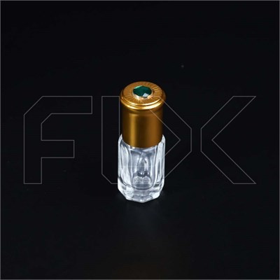 Флакон-роллер 3мл, стеклянный со стеклянным роликом, зеленый камень 0_M170-3 GREEN - фото 19324