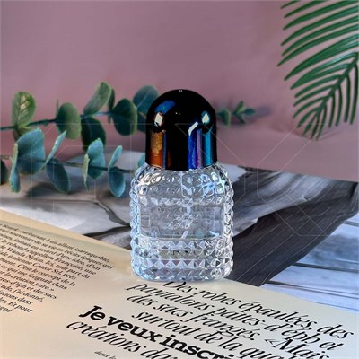 Атомайзер, 28мл, узорное стекло, черная крышка-купол 0_S280-28 BLACK - фото 19353