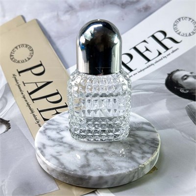 Атомайзер, 28мл, узорное стекло, серебристая крышка-купол 0_S280-28 SILVER - фото 19386