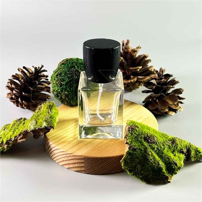 Атомайзер, 30мл, квадрат, черная крышка/дерево 0_S241-30 BLACK - фото 19413