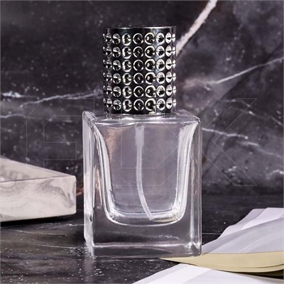 Атомайзер, 30мл, квадрат, серебристая крышка/пластик 0_S264-30 SILVER - фото 19531