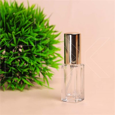 Атомайзер, прозрачное толстое стекло, золотая крышка, 5мл 0_S068-5 GOLD - фото 19705