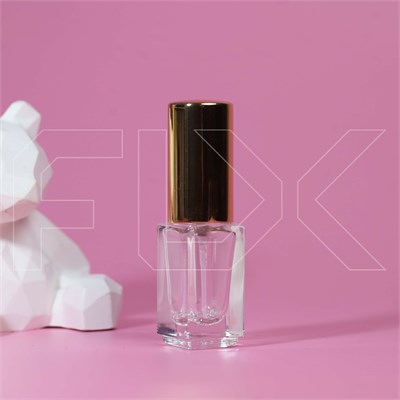 Атомайзер, прозрачное толстое стекло, золотая крышка, 3,5мл 0_S068-3.5 GOLD - фото 24087