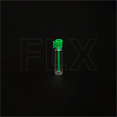 Фиолка 1 мл, прозрачное стекло, зеленая крышка (кратно 100) 0_F001-1 GREEN - фото 27444