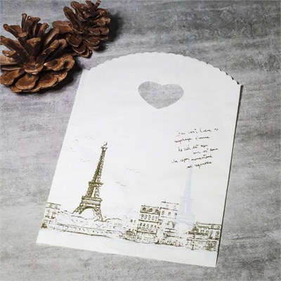 Пакет "Эйфелева башня на желтом фоне" 13х21 (кратно 50) PR154-13x21:PP