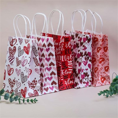 Крафт-пакет с сердечками 15х21 см PR503:CF