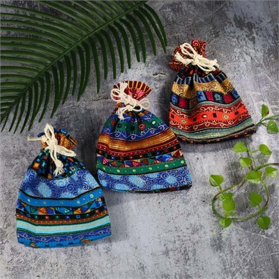 Мешочки декоративные "Этно", х/б, 10х14 см (кратно 50) (ассорти) MP010-10x14:AE - фото 8140