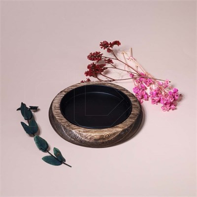 Декоративная подставка для свечей, дерево/металл DP001:HY - фото 8199