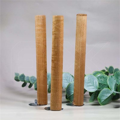 Деревянный фитиль для свечей, круглый, с держателем, 15x120 мм (кратно 20) DF002-15x120:GE - фото 8234