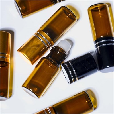 Флакон-роллер 3 мл, коричневое стекло со стеклянным роликом (кратно 5) M100-3:AO - фото 8264