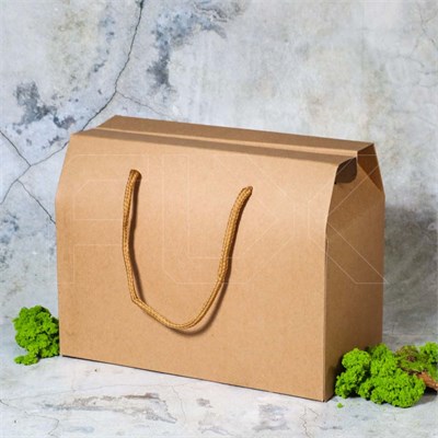 Подарочная коробка с ручками 20х11х15 см (кратно 12) K028-20x11x15:KB - фото 8958