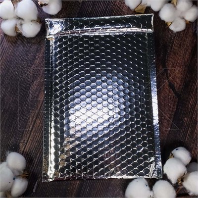 Металлизированные конверты с пузырчатой пленкой, 18х26, серебристые (кратно 50) KV302-18X26:BN - фото 8960