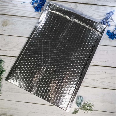 Металлизированные конверты с пузырчатой пленкой, 24х33, серебристые (кратно 30) KV302-24x33 (30):BN - фото 8963