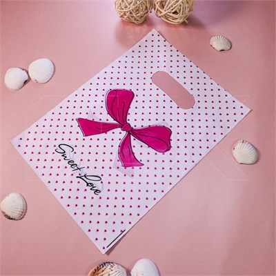 Пакет "Бантик Sweet Love" 15х20 (кратно 100) PR158-15x20:BI - фото 9131