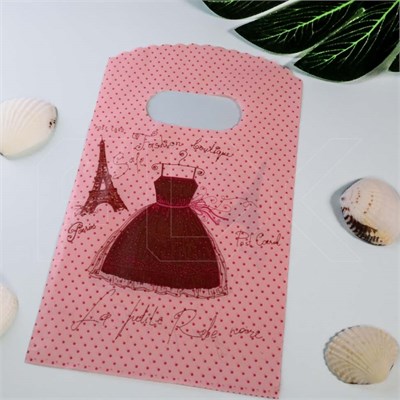 Пакет "Платье и Эйфелева башня" 9х15 (кратно 50) PR108-9x15:BI - фото 9241