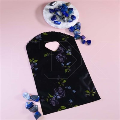 Пакет "Листья на черном фоне" 13х21 (кратно 50) PR209-13x21:BI - фото 9256