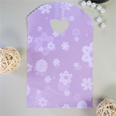 Пакет "Цветы на фиолетовом фоне" 13х21 (кратно 50) PR204-13x21:BI - фото 9267