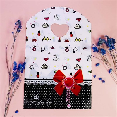 Пакет "Бантик на черно-белом фоне" 13х21 (кратно 50) PR110-13X21:BI - фото 9286