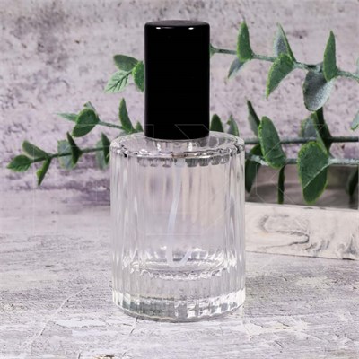 Атомайзер, 30мл, ребристый цилиндр, черная крышка/металл (сборный) S232-30:AA BLACK - фото 9301