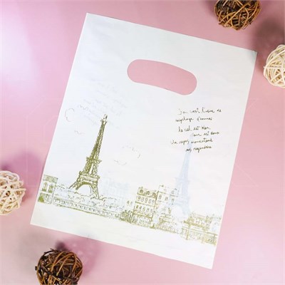 Пакет "Эйфелева башня на желтом фоне" 20х25 (кратно 100) PR604-20x25:BI