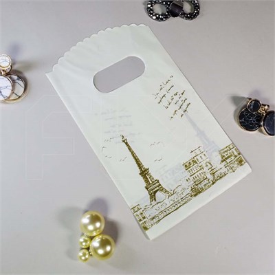 Пакет "Эйфелева башня на желтом фоне" 9х15 (кратно 50) PR123-9x15:BI