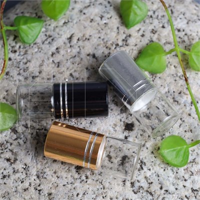 Флакон-роллер 3мл, прозрачное стекло со стеклянным роликом (кратно 5) M101-3:AO - фото 9735