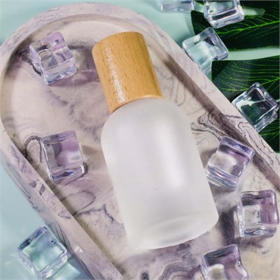 Атомайзер, матовое стекло, деревянная крышка, 30 мл S035-30:AA - фото 9949