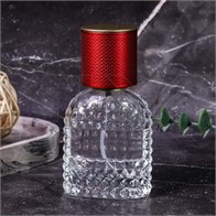 Атомайзер, 28мл, узорное стекло, красная крышка/пластик 0_S390-28 RED