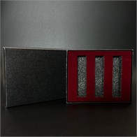 зак_Коробочка с красной бархатной вкладкой для помадок 5 мл, черный 0_K015-135x110x30 (P001-5) RED