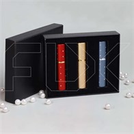 Коробочка с черной бархатной вкладкой для помадок 5 мл, черный 0_K015-135x110x30 (P001-5) BLACK VELVET